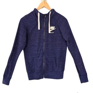 Nike Zip Front Purple Marled Hoodie Size Small